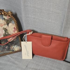 Red Wristlet Clutch With Card Slots Inside 7.5x4.5 NWT